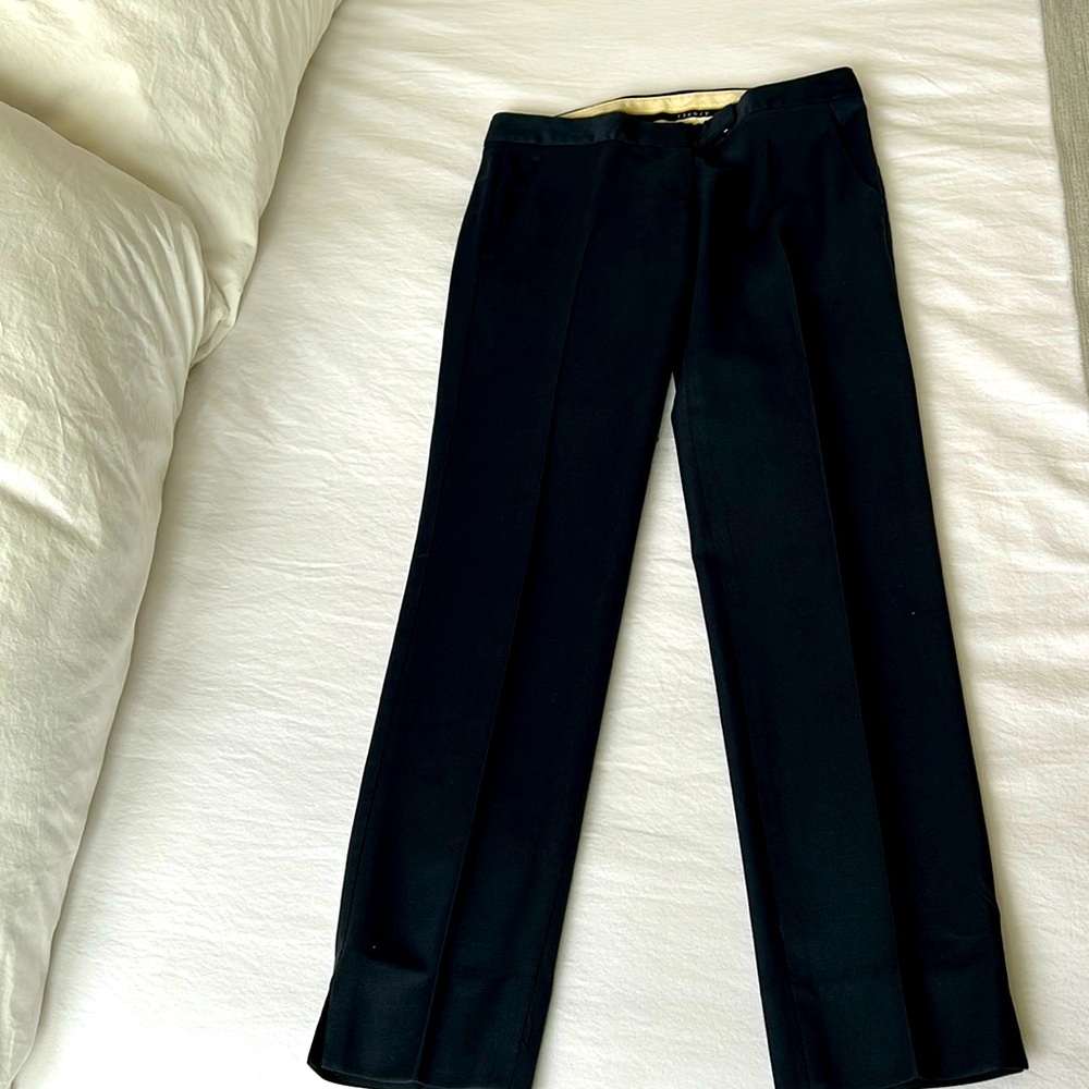 Theory Navy Cropped Trousers